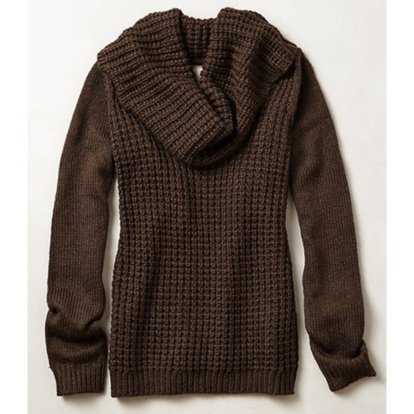 Anthropologie Sweaters - Anthro Angel of the North Waffled Cowlneck Sweater